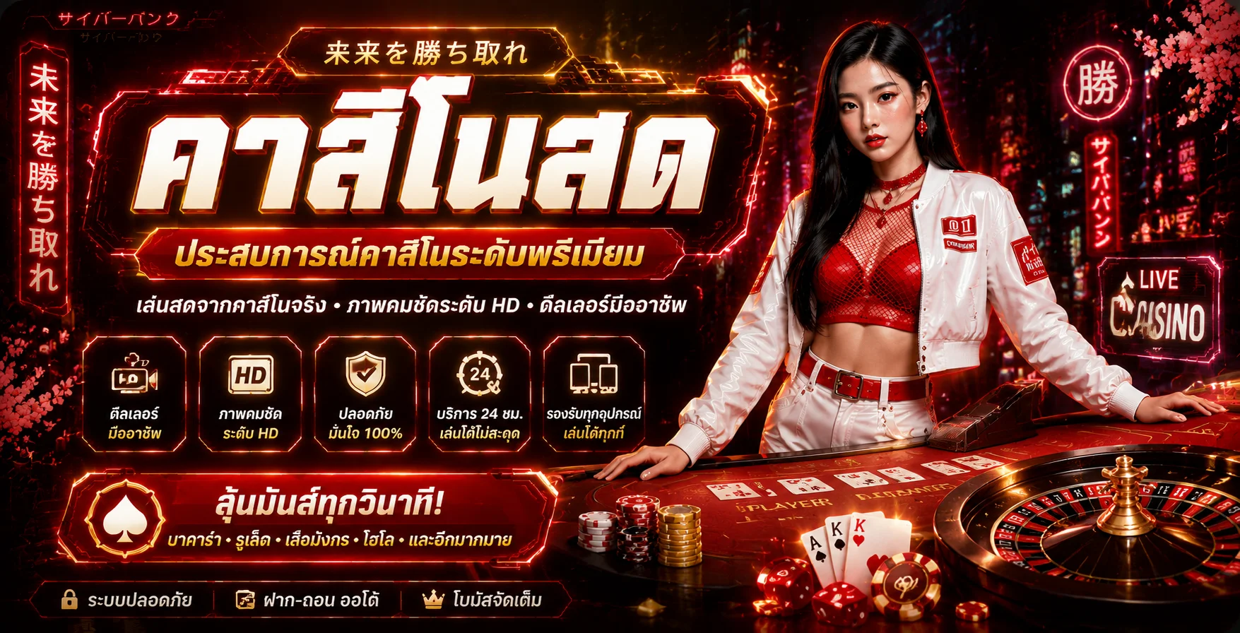 คาสิโนออนไลน์ MAYA777 บาคาร่าสด รูเล็ต เสือมังกร ถ่ายทอดสด